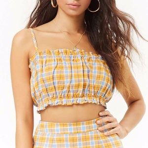 Forever21 Plaid Crop Cami Top | NWT